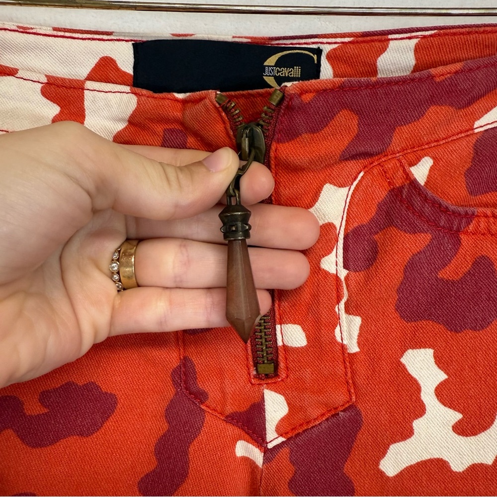 Roberto Cavalli Vibrant Red and White Skinny Jeans - Picture 6 of 16